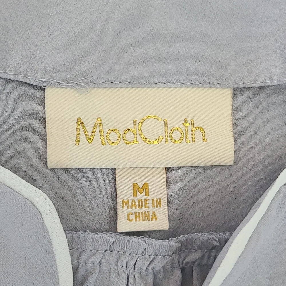 ModCloth Light Grey Top - Picture 6 of 8